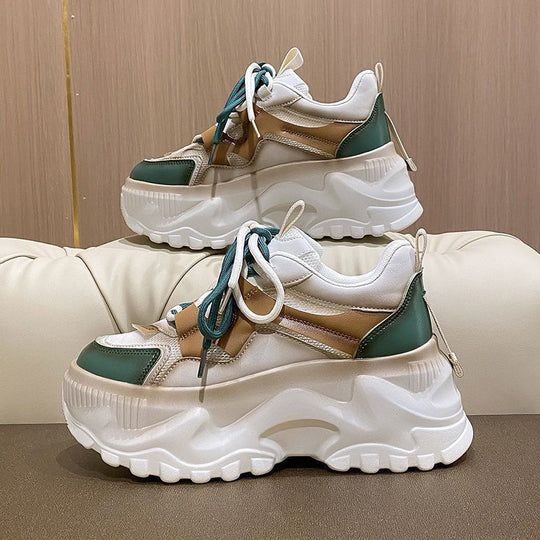 Damen Modische Chunky Sneakers mit atmungsaktiver Mesh-Oberfläche und robustem Profil EB