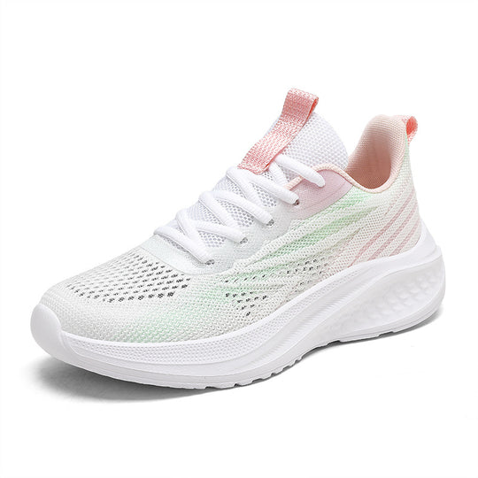 Damen Atmungsaktive Laufschuhe mit flexiblem Strick-Obermaterial und antirutsch Sohle EB