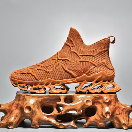 Damen Sportliche Strick-Sneaker mit rutschfester Sohle und innovativer Dämpfungstechnologie EB