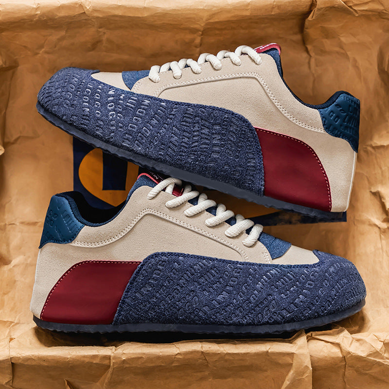 Damen modische Sneaker mit geprägtem Obermaterial und sportlicher Sohle EB