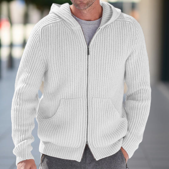 Herren Strickjacke mit strukturierter Oberfläche und praktischen Taschen EB