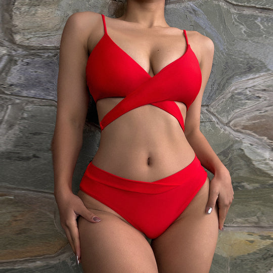 Damen Triangel-Bikini mit modischen Akzenten EB