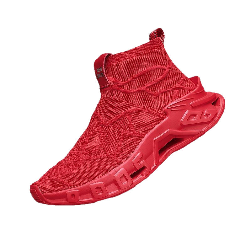 Damen Komfortable Strick-Sneaker mit hohem Schaft und flexiblem Design EB