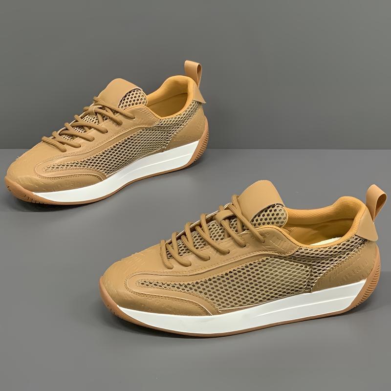 Damen Sportliche Sneaker mit atmungsaktiver Oberflächenstruktur und stoßdämpfender Sohle EB