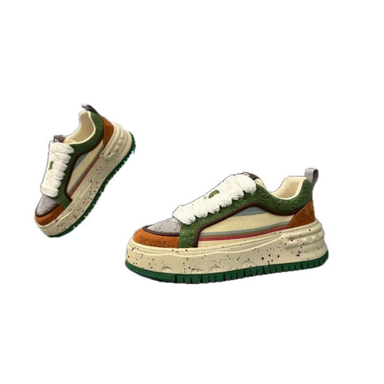 Damen Trendige Chunky Sneakers mit lebhaftem Design und strapazierfähigen Materialien EB