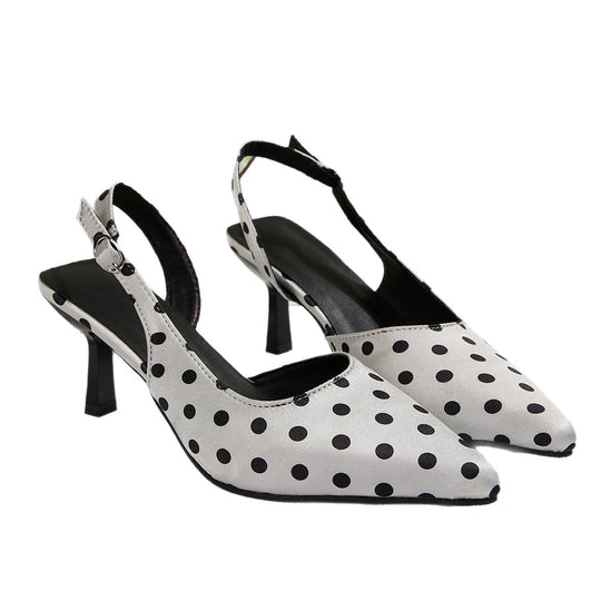 Damen Slingback-Pumps mit Punktmuster und elegantem Design EB