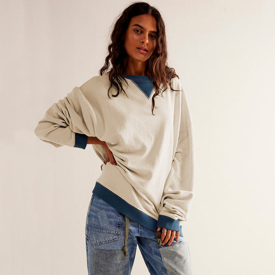 Damen Oversized Sweatshirt mit modernem Design und weichem Material EB