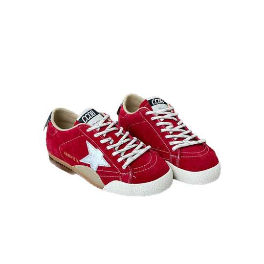 Damen Veloursleder Sneakers mit reflektierenden Akzenten und bequemer Sohle EB