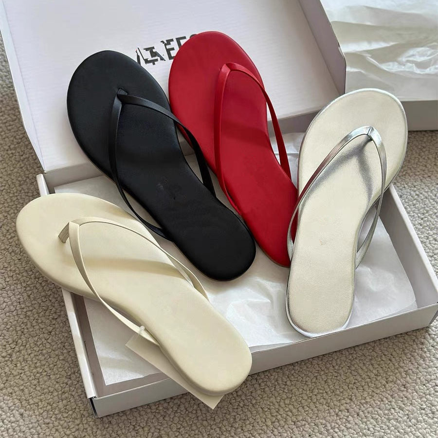 Damen Zehentrenner-Sandalen mit elegantem Riemendesign und rutschfester Sohle EB