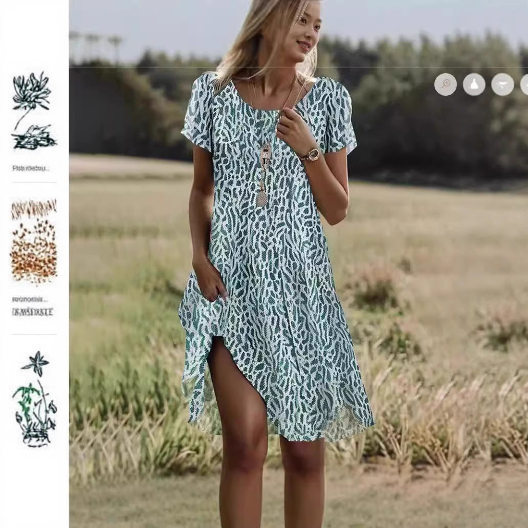 Damen Freizeitkleid mit floralem Design EB