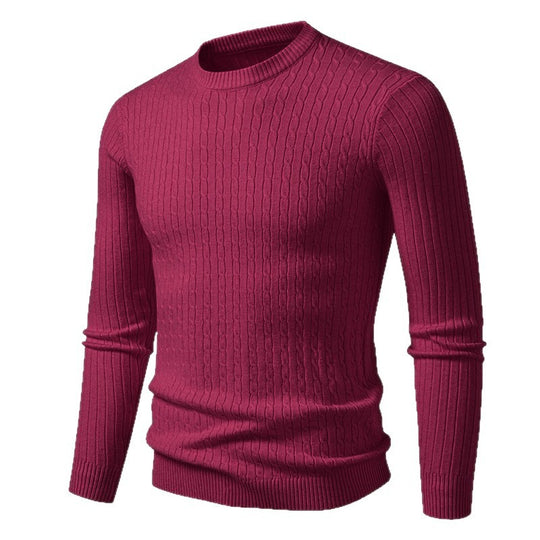 Herren Grobstrickpullover mit elegantem Zopfmuster EB