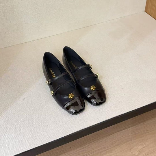 Damen elegante Mary Jane Ballerinas mit dekorativen Schnallen EB