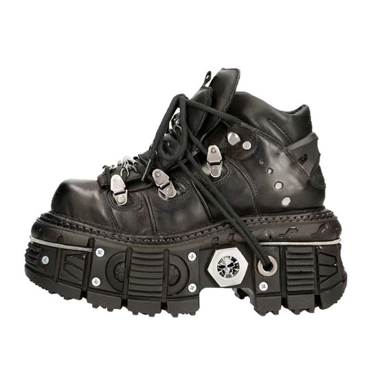 Damen Stabile High-Top Stiefel mit robuster Gummisohle EB