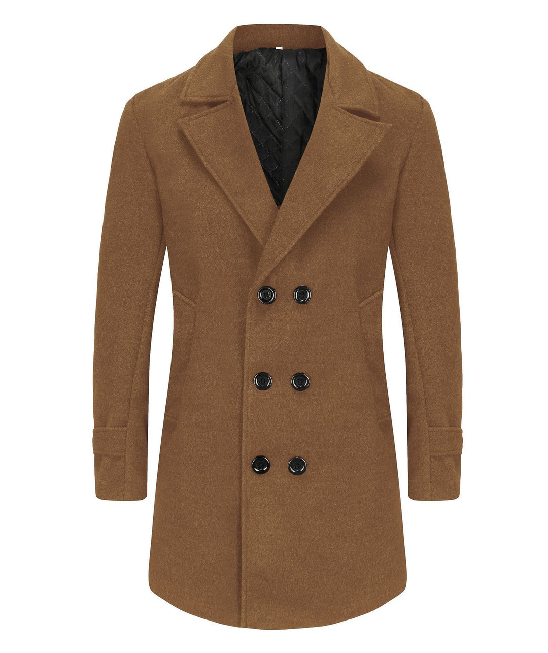 Herren eleganter Doppelreiher-Mantel mit schmalem Schnitt und gefüttertem Innenfutter EB
