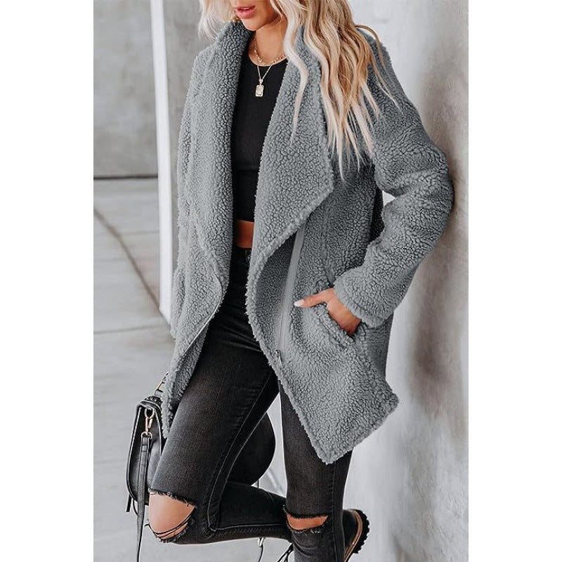 Damen kuschelige Teddyjacke EB