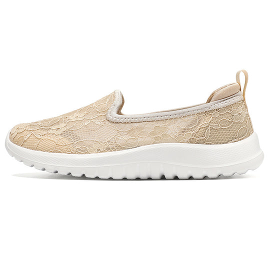 Damen Slip-On Sneakers mit eleganter Spitze und dämpfender Sohle EB
