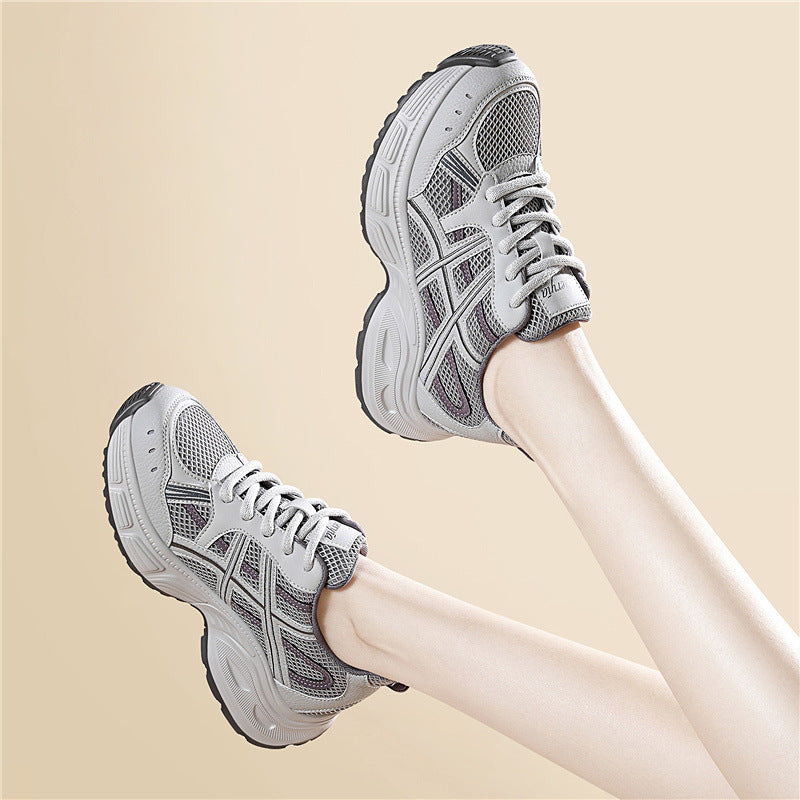 Damen Atmungsaktive Fitness-Sneaker mit stoßdämpfender Sohle EB