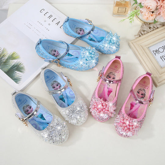 Mädchen Ballerina Schuhe mit funkelnden Perlenapplikationen EB