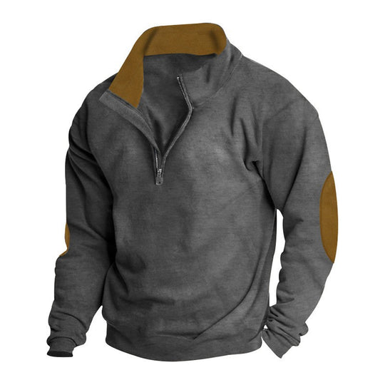 Herren Fleecejacke mit Stehkragen und modischem Reißverschluss EB