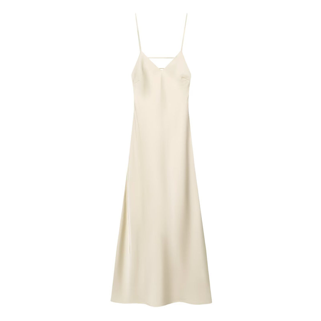 Damen Sommerliches Spaghettiträgerkleid mit schmeichelndem Schnitt und fließendem Stoff EB