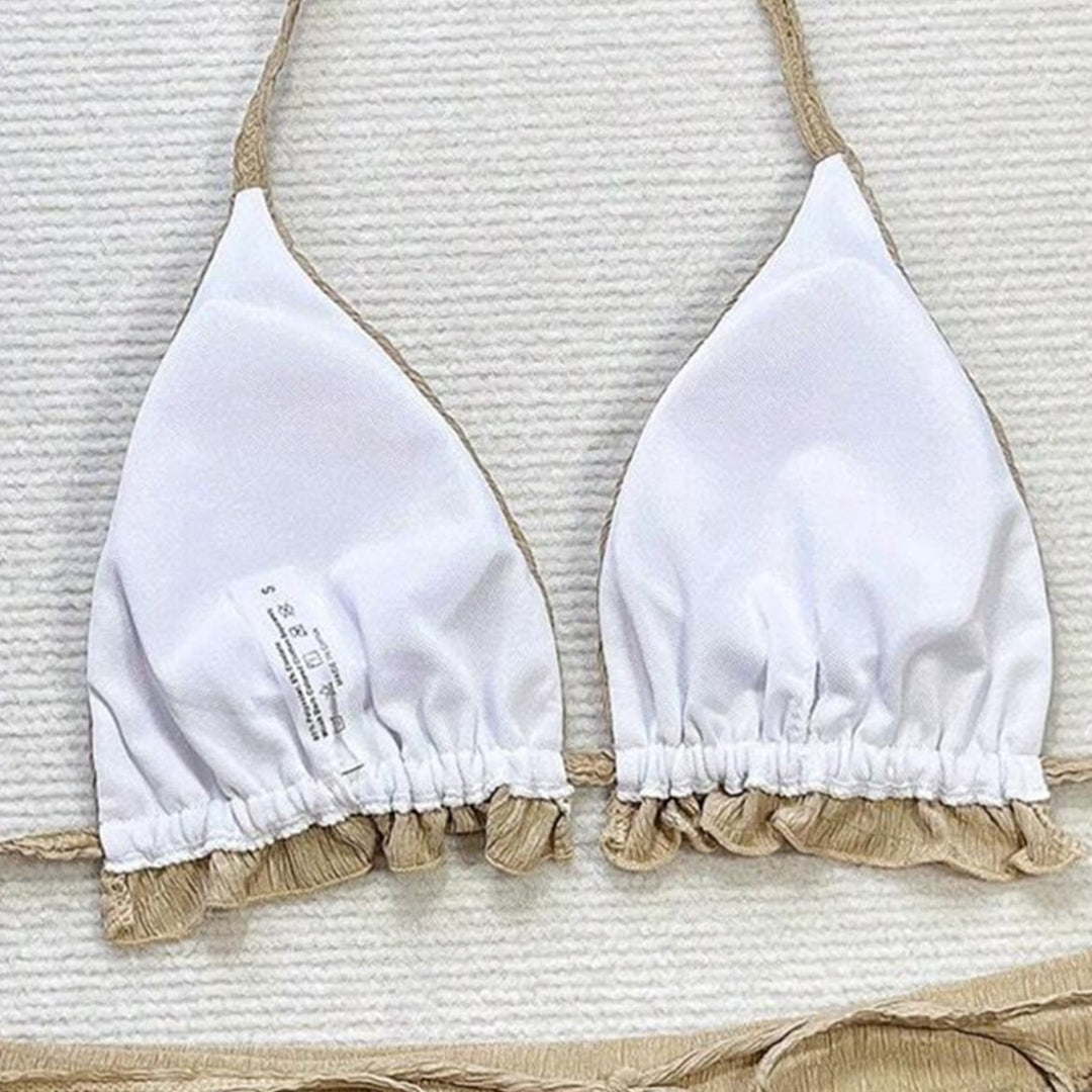 Damen Triangel-Bikini-Set mit lässigen Shorts EB