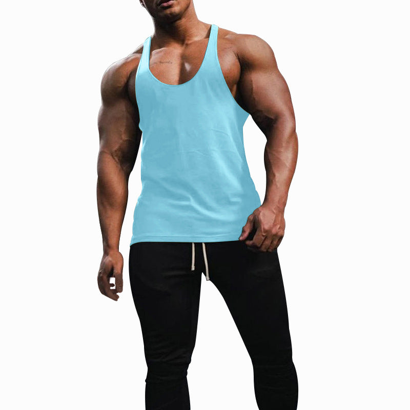 Herren Sporttanktop mit racerback Design und atmungsaktiver Baumwolle EB