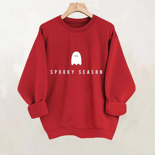 Unisex nan lässiges Halloween Sweatshirt mit Gespenst-Print und Oversize-Schnitt EB