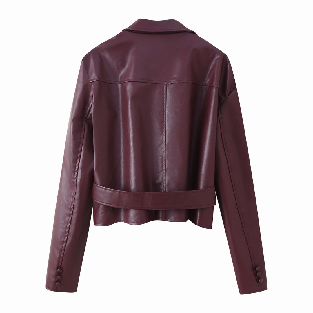 Damen Elegante Kunstlederjacke EB