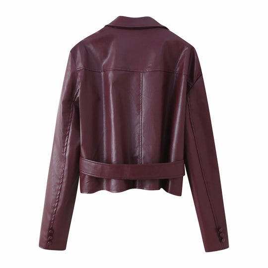 Damen Elegante Kunstlederjacke EB