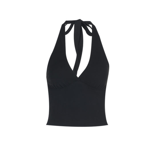 Damen Haltertop mit tiefem V-Ausschnitt EB