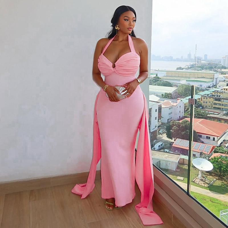 Damen Figurschmeichelndes Abendkleid mit raffiniertem Design EB