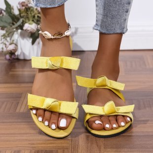 Damen bequeme Slides mit modischem Schleifen-Design EB