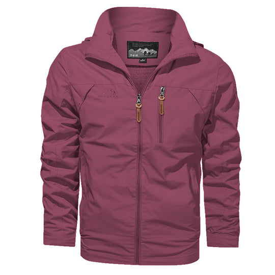 Herren Atmungsaktive Trekking-Softshelljacke mit wasserabweisender Oberfläche und Brustzip EB