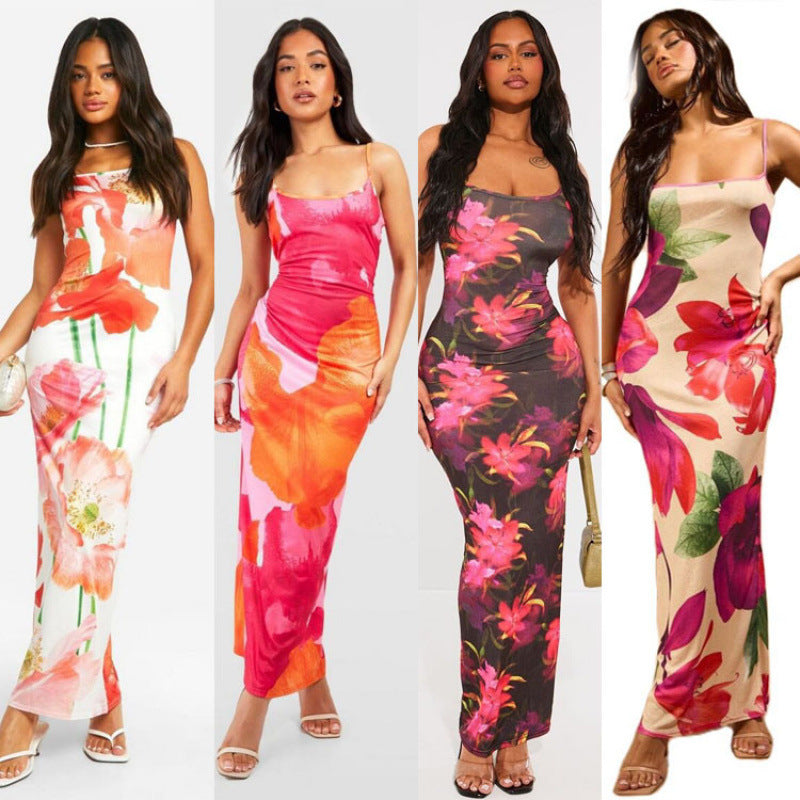 Damen Maxikleid mit floralen Highlights und komfortablem Schnitt EB