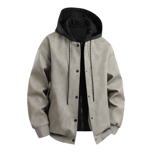 Herren modische Übergangsjacke mit abnehmbarer Kapuze und sportlichen Akzenten EB