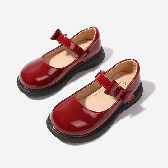 Mädchen Mary Jane Ballerinas mit dekorativem Schleifenakzent EB
