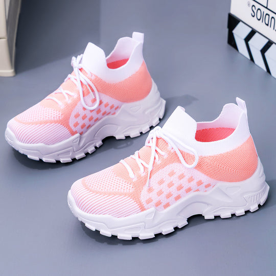 Damen Sportliche Sneaker mit atmungsaktivem und elastischem Obermaterial EB