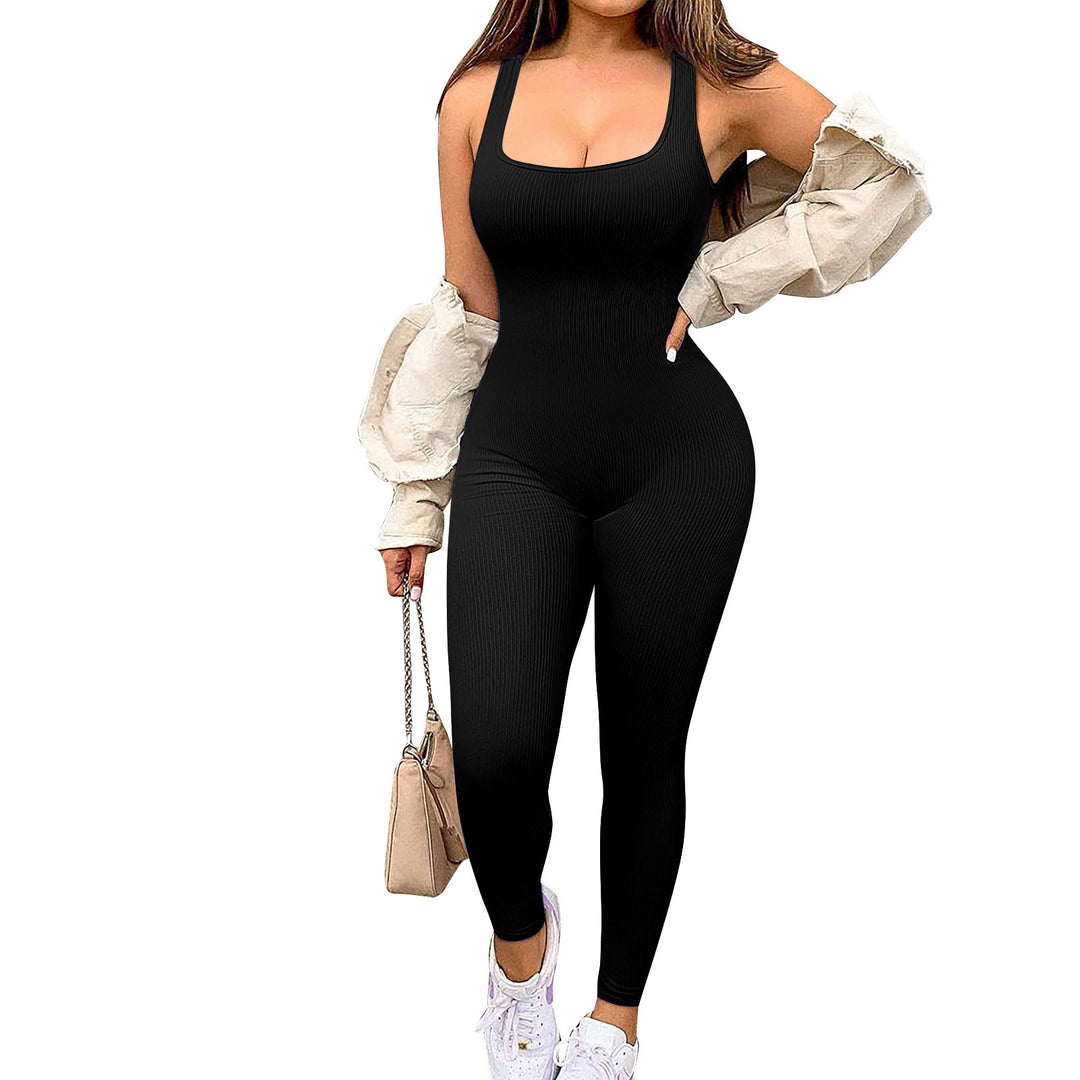 Damen Sportanzug mit figurbetonendem Rippendesign EB