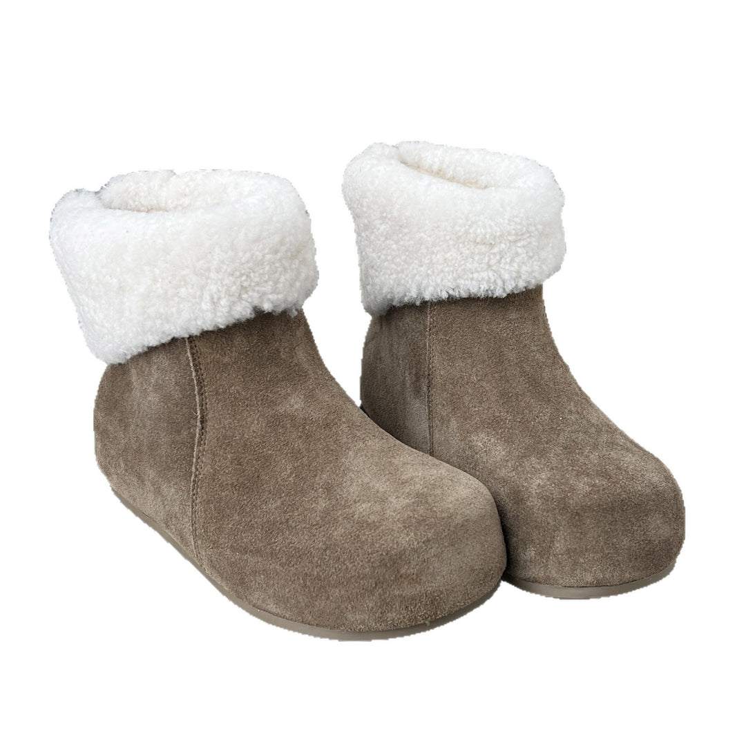 Damen elegante Fleece-Stiefel mit weichem Innenfutter und rutschfester Sohle EB