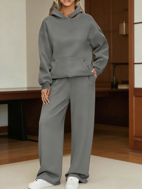 Damen nan kuscheliges Oversize Hoodie und weite Jogginghose Set EB
