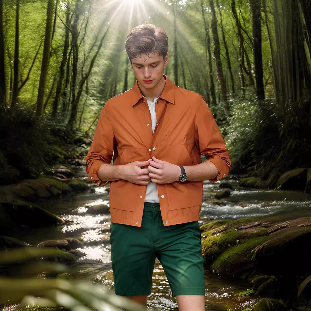 Herren leichte Sommerjacke mit innovativen Details EB