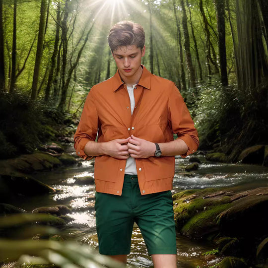 Herren leichte Sommerjacke mit innovativen Details EB