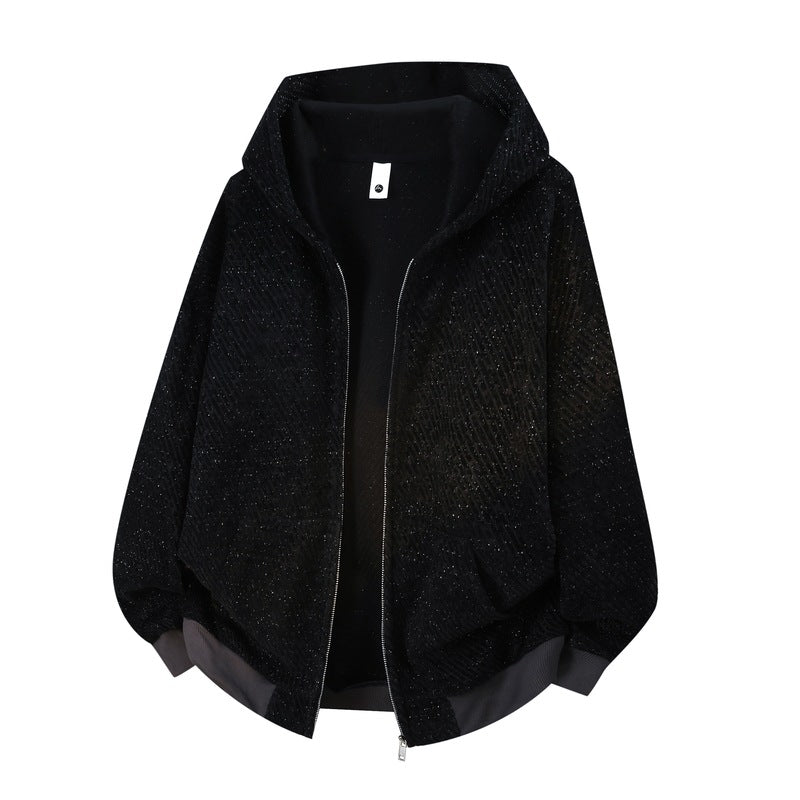 Damen weite Samt-Jogginghose mit elastischem Bund, Tunnelzug und lässiger Culotte-Passform EB
