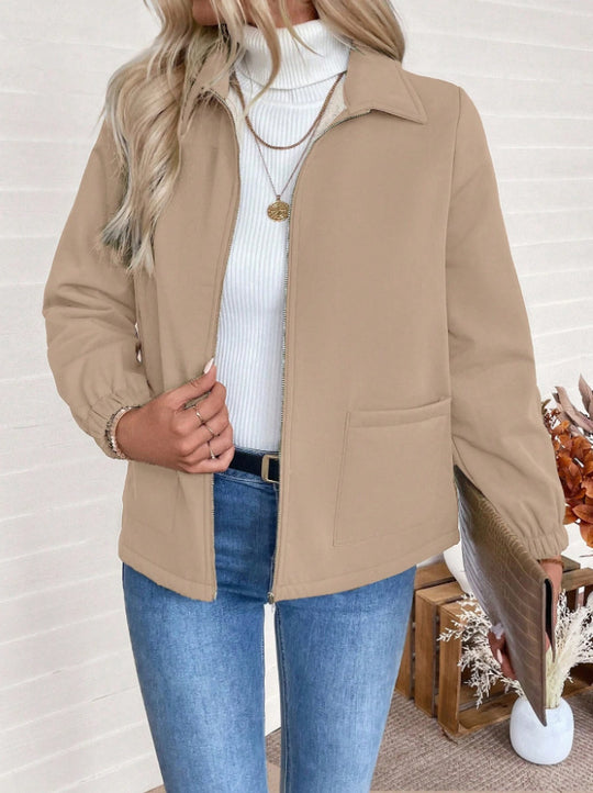 Damen Freizeitjacke mit Frontreißverschluss und praktischen Taschen EB