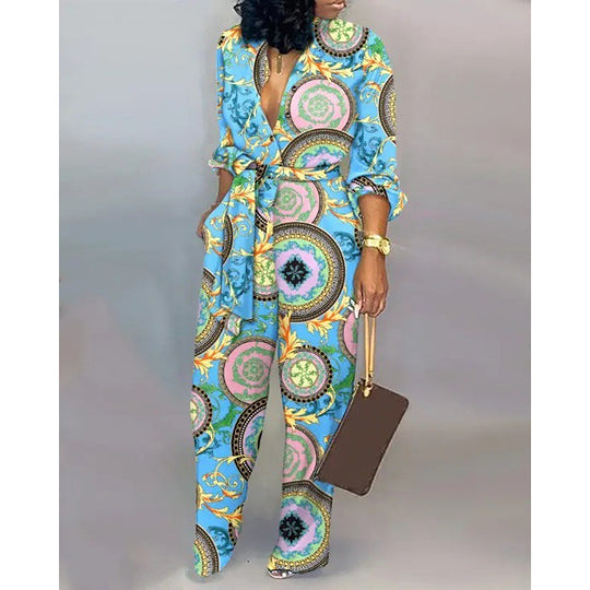 Damen Denim Jumpsuit mit modischem Patchwork-Design und praktischen Taschen EB