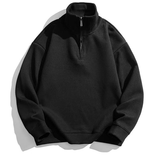 Unisex nan Halbzip-Sweatshirt mit Stehkragen und oversized Schnitt EB