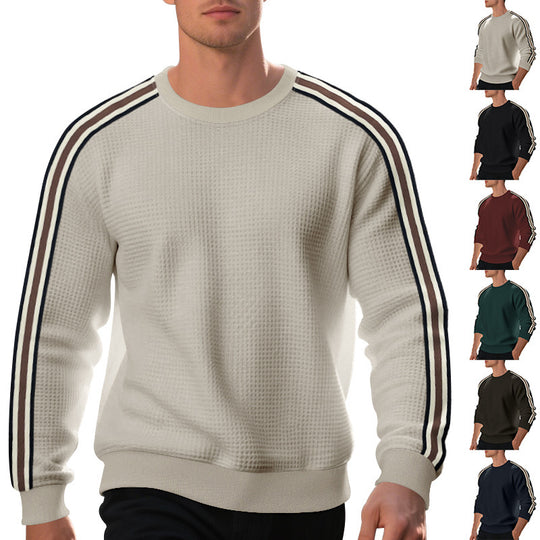 Herren Sweatshirt mit strukturiertem Material und modischen Streifen EB