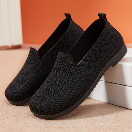Damen Atmungsaktive Freizeit-Slipper aus flexiblem Strickmaterial EB