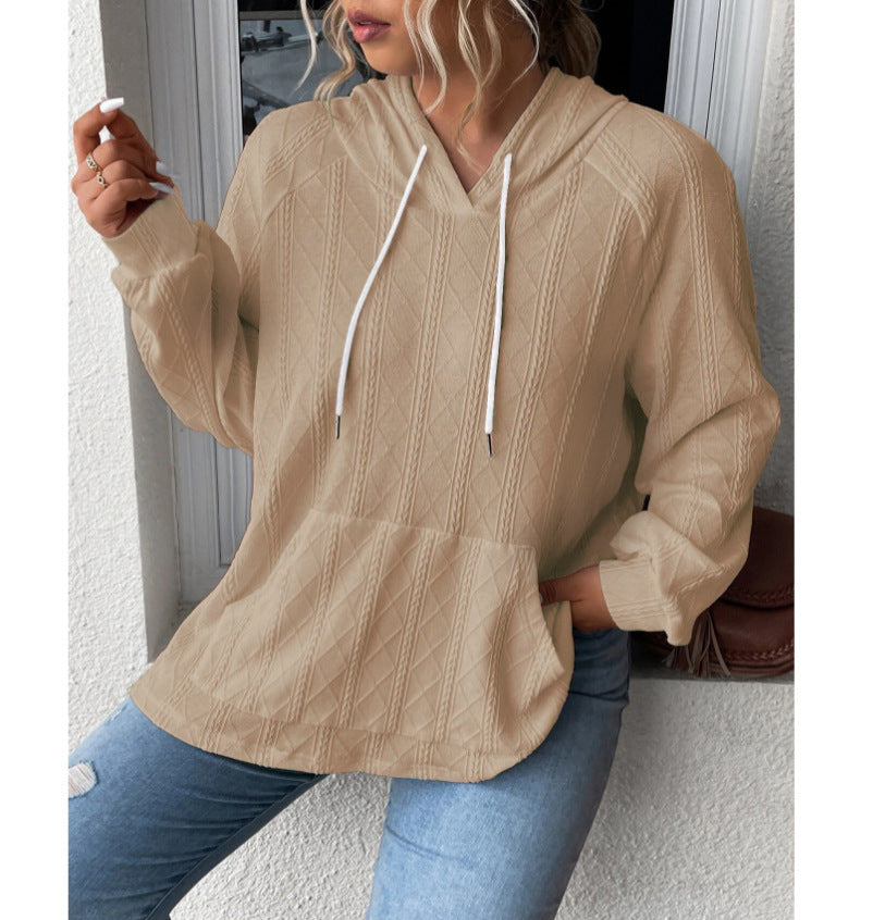 Damen Relaxed Fit Kapuzenpullover mit strukturiertem Design EB
