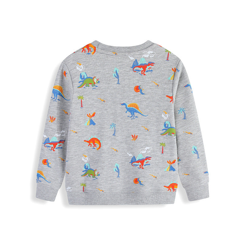 Kinder Sweatshirt mit buntem Dinosaurier-Motiv EB